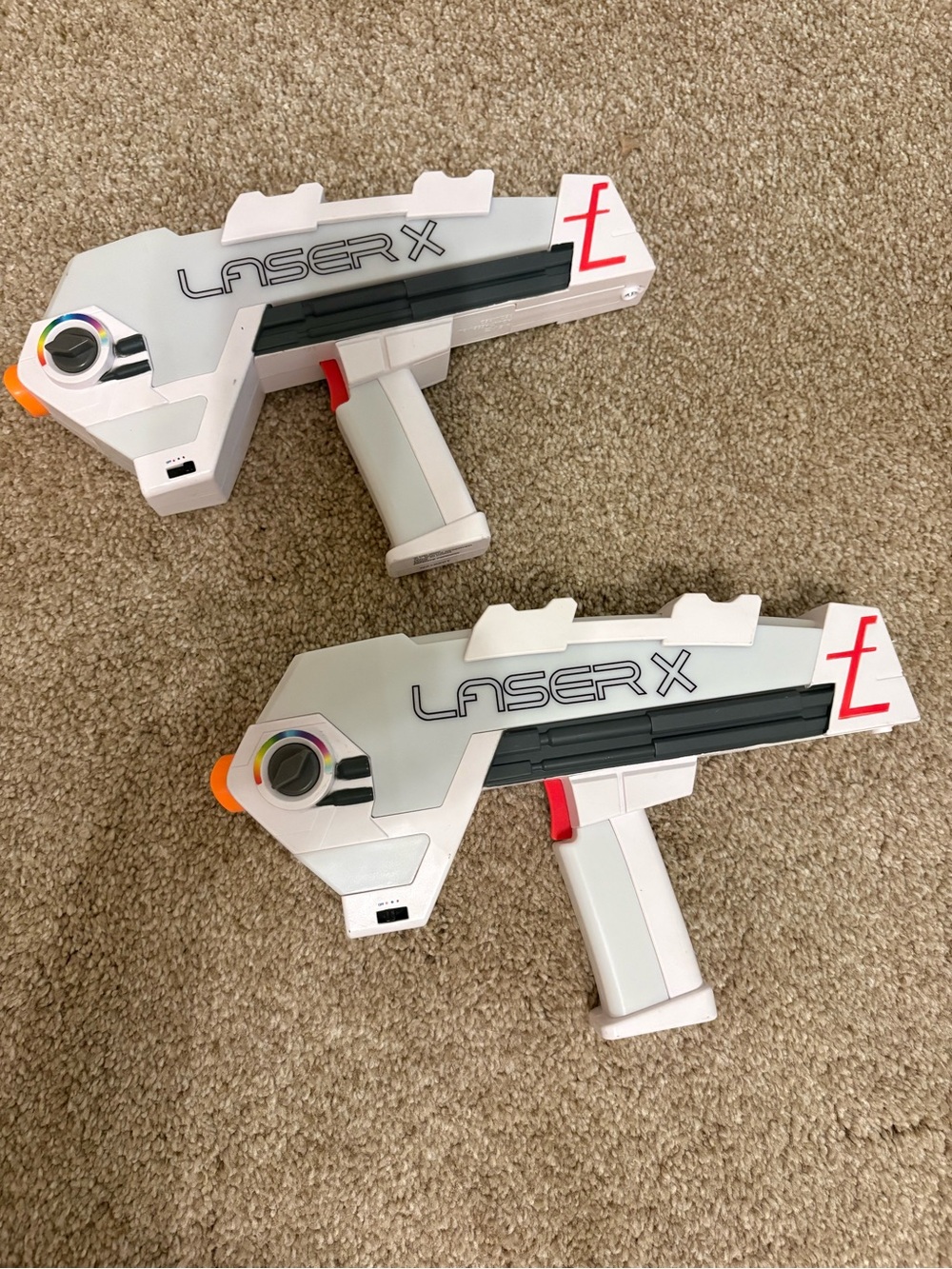Laser X White Electronic Laser Tag Blasters - Twin Pack